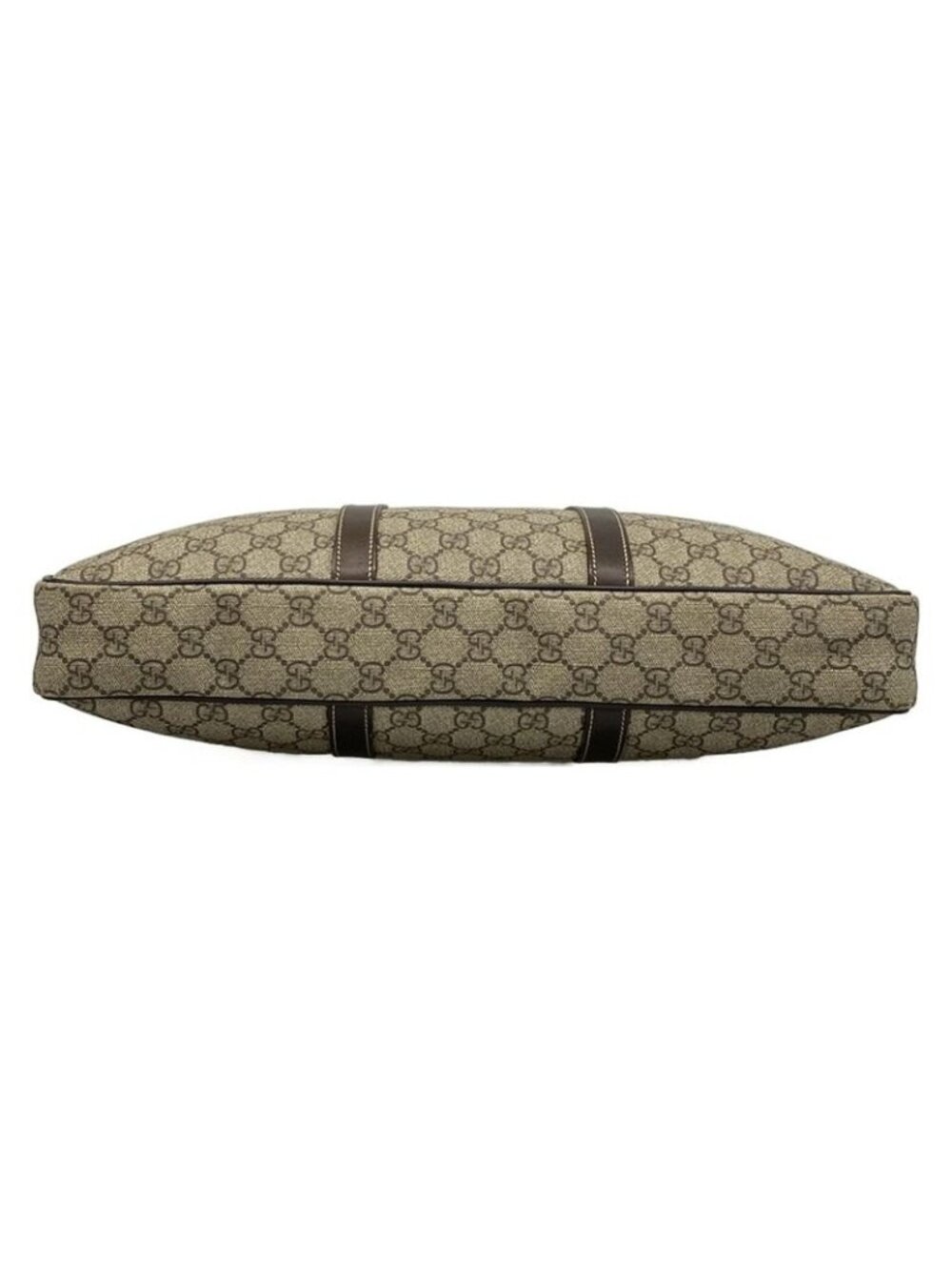 ★SOLD★ Gucci Business Bag GG Plus Supreme Dark Brown Beige No Lock Leather - Picture 5 of 15